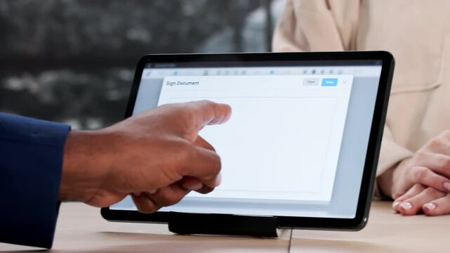 Business Contract ESigning: Legal Signature On Tablet
