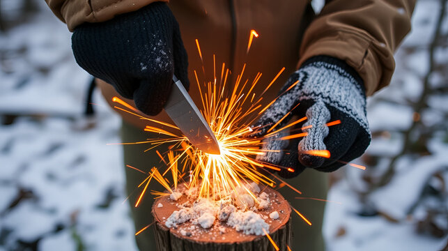 Schleifen der Klinge eines Messers