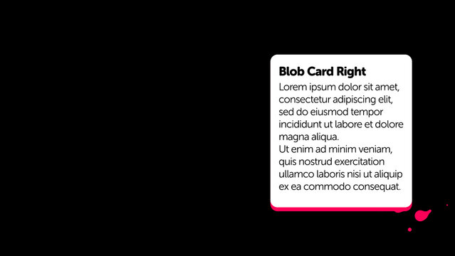 Broadcast Blob Card Right &ndash; Organic Liquid Shapes Motion Graphics, Animated Abstract Blobs, Modern TV Broadcast Design Elements for Promo and Media Content