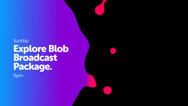 Broadcast Blob Date Promo Overlay &ndash; Organic Liquid Shapes Motion Graphics, Animated Abstract Blobs, Modern TV Broadcast Design Elements for Promo and Media Content
