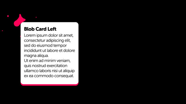 Broadcast Blob Card Left &ndash; Organic Liquid Shapes Motion Graphics, Animated Abstract Blobs, Modern TV Broadcast Design Elements for Promo and Media Content