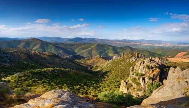 Paisaje De Las Hurdes Caceres Espana Fotografia Panoramica De Las Montanas De Las Hurdes
