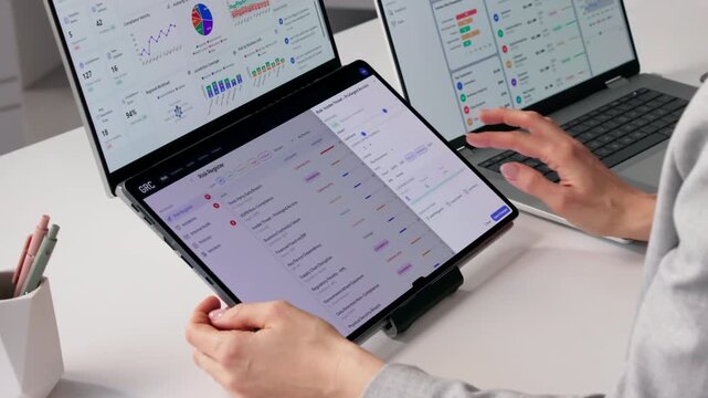 Compliance Manager Reviews Risk Assessment Scores