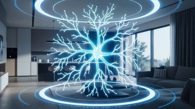 Showcasing Futuristic Energy Core Transforming Living Room
