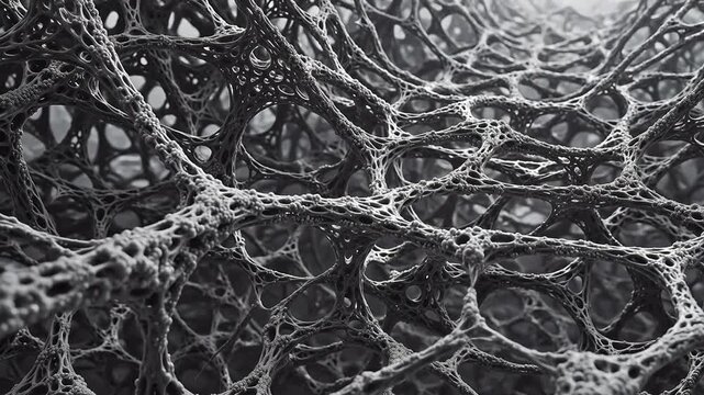 Abstract network of interconnected structures