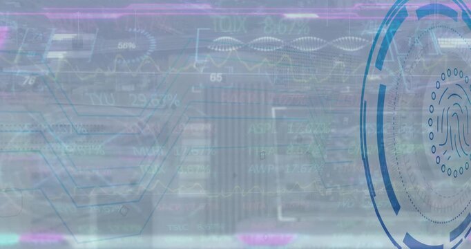 Animation of medical data processing over fit female swimmer medical