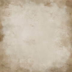 Obraz premium Beige aged watercolor background. Watercolor digital illustration. Concept of an antique scroll, paper, or parchment. Background with an old stone wall texture and light splashes. Not AI.