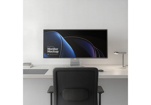 Ultrawide Monitor Screen Mockup
