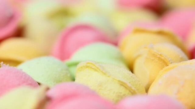 colorful frozen mini dumplings