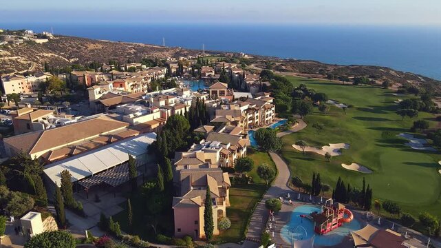 Aerial of Aphrodite hills 