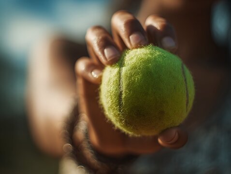 Holding a Tennis Ball