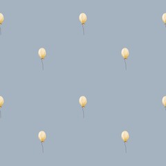 Obraz premium Colorful balloons on blue background create a playful pattern for various design projects