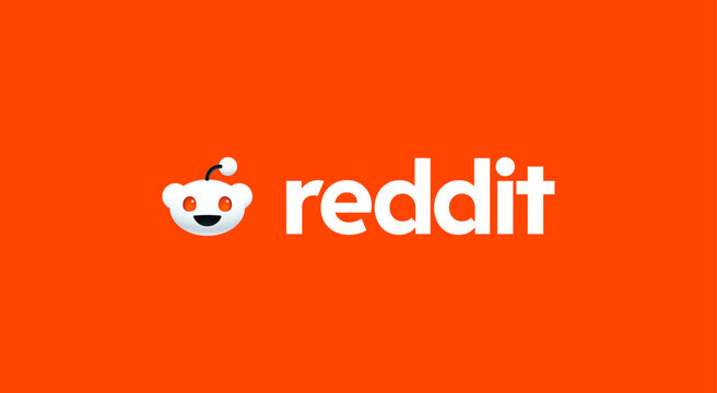 Reddit logo displaying on orange background. Reddit social media banner. Vector illustration.