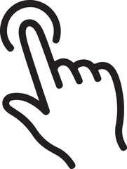 Obraz premium Black hand gesture pointing index finger hook