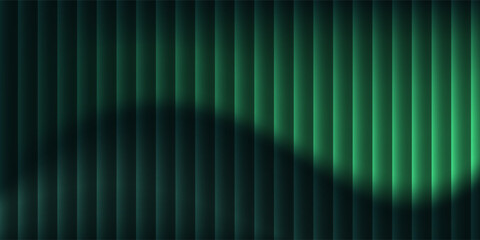 colorful green ribbed glass texture with glossy vertical waves and gradient reflections in abstract background 3d design © SarfarazJazil