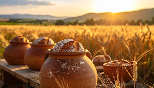Brot im Tontopf