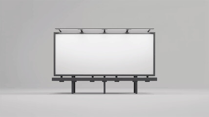 Obraz premium Blank billboard on white background, ready for advertising mockup, street furniture