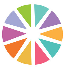 Obraz premium a vector illustration of a colour wheel, vibrant color spectrum diagram, artistic design tool, hue saturation and brightness guide, modern graphic element,visual design aid for education and projects.