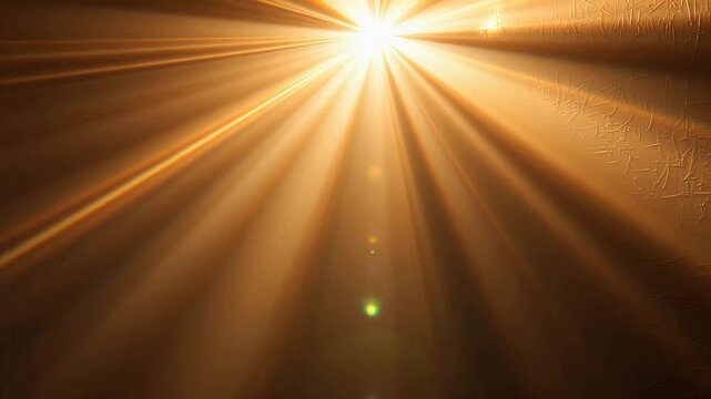 Golden light rays emanating from a central point