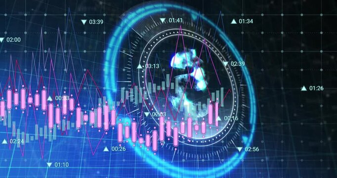 Animated video depicts money's impact on the world with a rotating dollar sign.
