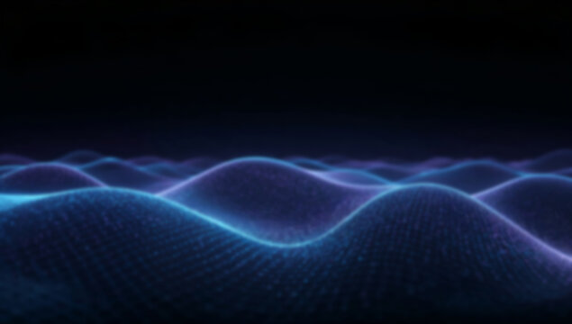 Abstract blue waves that create a tranquil and futuristic vibe. The scene depicts a textured surface. The undulating pattern of the waves gives a sense of calm and a connection to nature