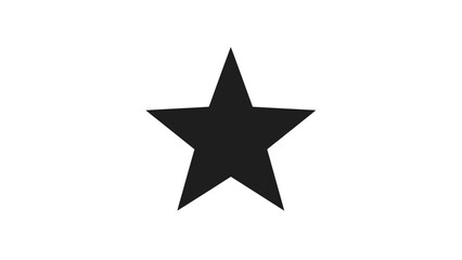 Obraz premium Black star icon on white background, simple graphic, vector symbol
