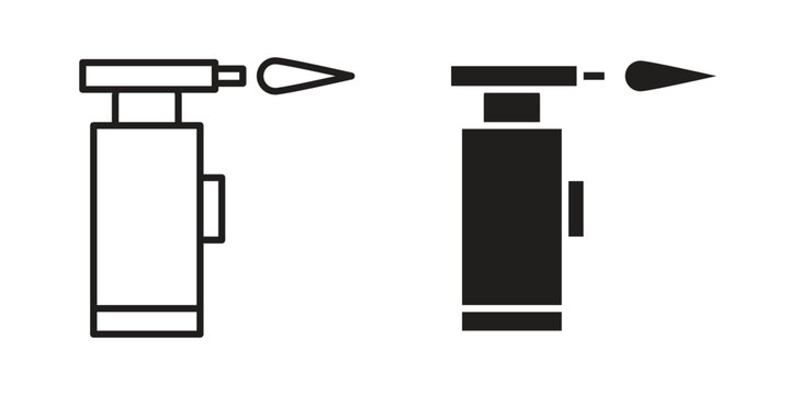 Blowtorch icon concept design set. Icon Element For Design