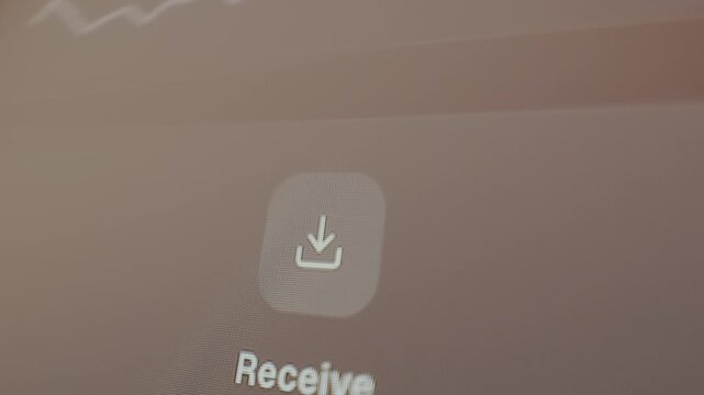 Person clicks the Receive button, action to accept a file transfer or a money transfer