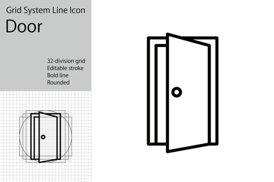 A simple door icon, an icon representing an entrance.