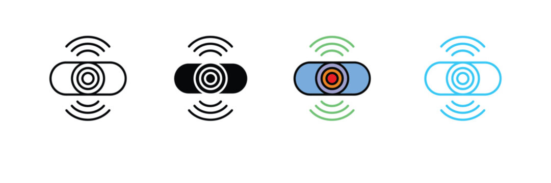 Smart Wireless Sensor Icon for Bluetooth Tracking, IoT Connectivity, and Signal Transmission Technology. Symbol Vector Illustration.