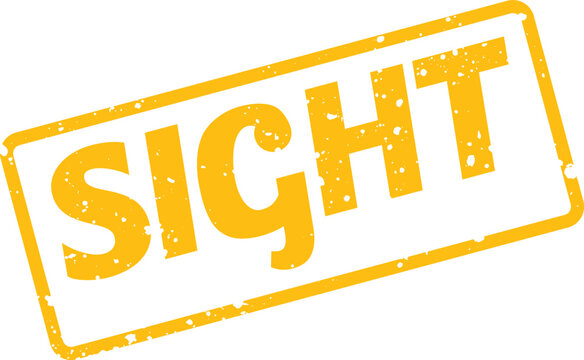 Bright Yellow Sight Word Mark for Visual Representation and Perceptual Communication
