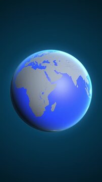 The animation shows a graphic representation of the earth and highlights the location and map of Maldives colored red in vertical format.