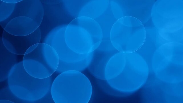 Blue bokeh light circles