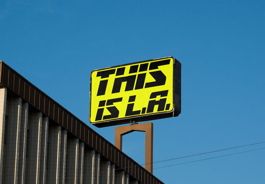 Real photo of Billboard in L.A. PSD mockup.