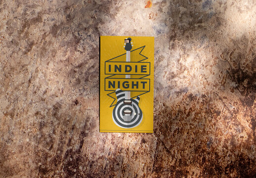 Real photo of Simple Hang Tag on a Textured Surface. PSD mockup.