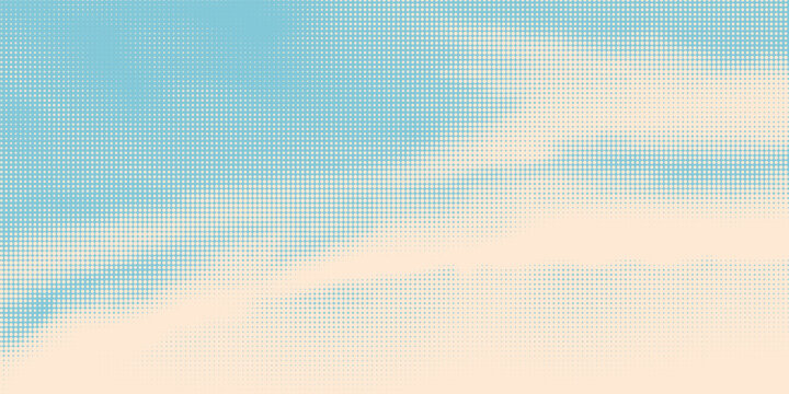 Retro sky pattern. Abstract halftone grunge texture background image. Line art vintage vector background. Blue sky in engraving style.