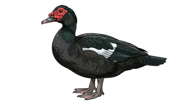 muscovy isolated on white background