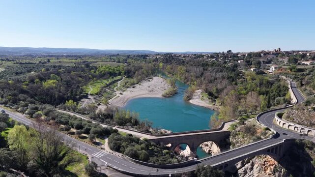 Le pont du diable  dans le d&eacute;partement de l'h&eacute;rault (34150) en r&eacute;gion Occitanie.