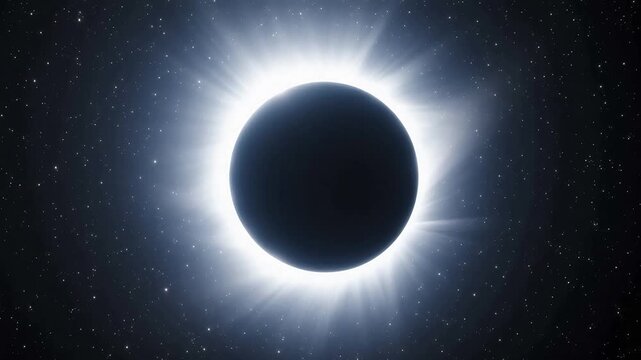 Solar eclipse in space