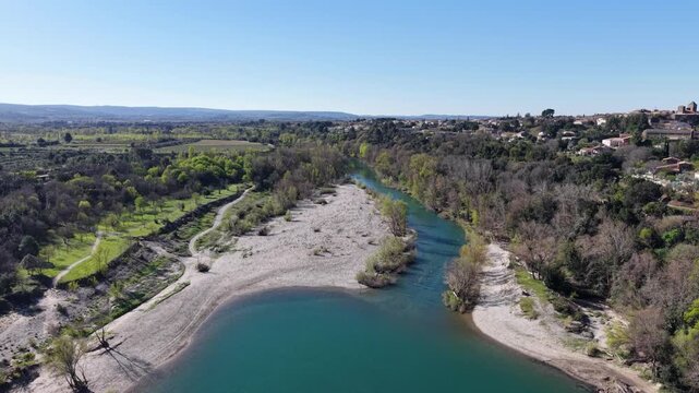 site du pont du diable entre Aniane et Saint-Jean-de-Fos dans le d&eacute;partement de l'h&eacute;rault (34150) en r&eacute;gion Occitanie.