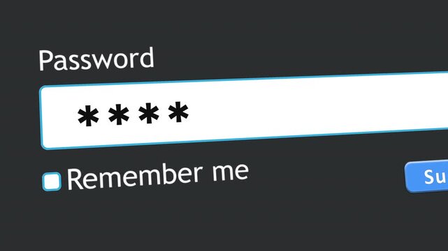 A user types a password into a website form. The screen is gray, indicating an attempt to hack a personal account. The focus is on the actions in the browser.