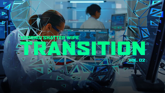 Voronoi Shatter Wipe Transition / Horizontal / Part 02