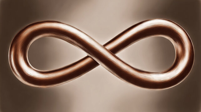 Metallic Infinite Loop on Dark Background