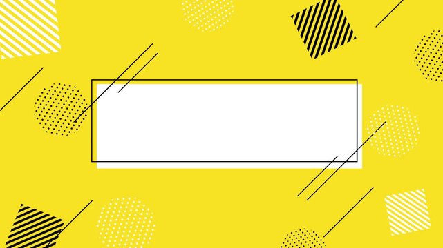 BE RIGHT BACK,BRB　Pop geometric yellow background