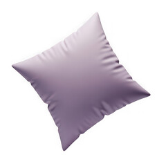 Fototapeta premium Lavender colored square pillow isolated on transparent background