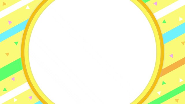BE RIGHT BACK,BRB　Pop yellow circle background