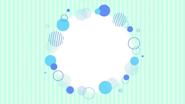 BE RIGHT BACK,BRB　Cute blue polka dot circle background