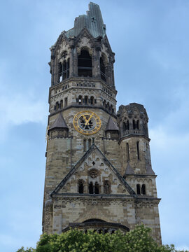 Berlin Kaiser Wilhelm Memorial Church Tower Ruin - War Damaged Church Facade - Germany