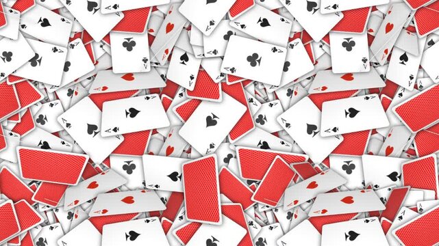 Seamless Poker Card Aces Animation Background, Endless, Loop
