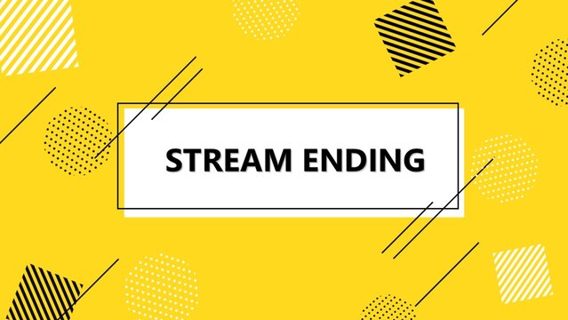 STREAM ENDING　Pop geometric yellow background